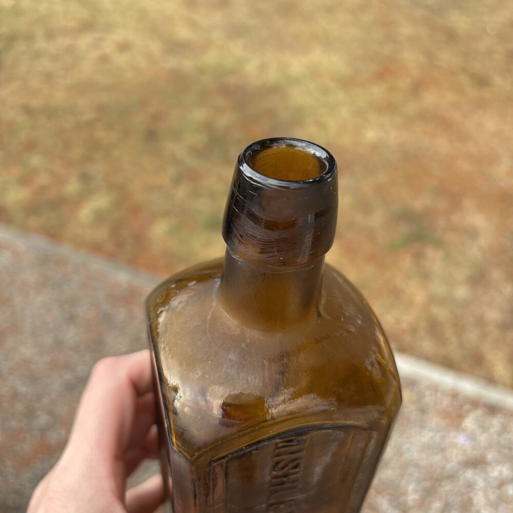 Antique Amber Pat. 1866 Dr SB HARTMAN & Co Michler's Herb Bitters Bottle - Picture 6 of 13